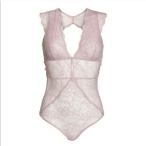 💗 Sam Edelman Lace Dawn Pink Bodysuit 💗 - Picture 12 of 13